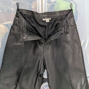CW Black Leather Pants size 14 buttery comfy fabulous